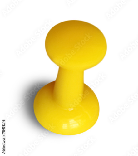Isolated Yellow Push Pin
