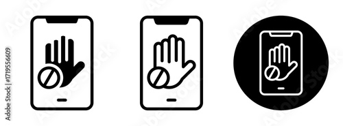 Access Denied Icon Collection Glyph & Mixed Style