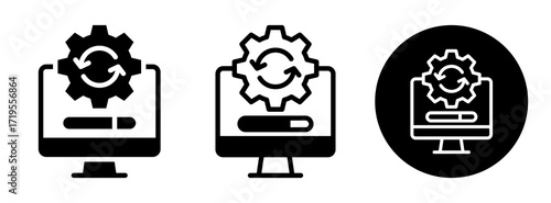 System Update Icon Collection Glyph & Mixed Style