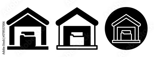 Data Warehouse Icon Collection Glyph & Mixed Style