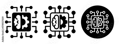 Machine Learning Icon Collection Glyph & Mixed Style