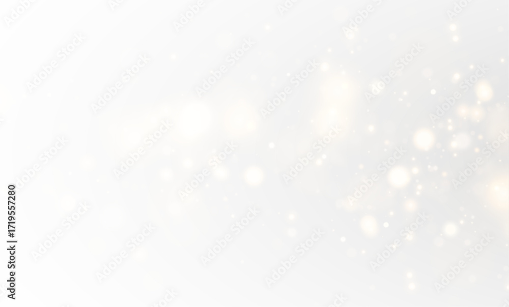 Fototapeta premium Abstract glowing dust particles with sparkling confetti, stardust shine and magical glitter, transparent PNG effect for elegant Christmas card, holiday background and festive celebration design.