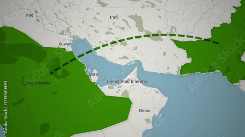 Proposed high-speed rail line connecting two major countries Pakistan to Saudi Arabia