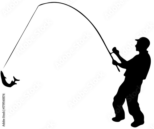 a man is fishing