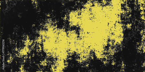 A yellow grunge background with a vintage, dirty metal texture and a rusted, aged surface