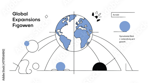 Global expansiions figowen symbolizing world connectivity with network growth and expansion with