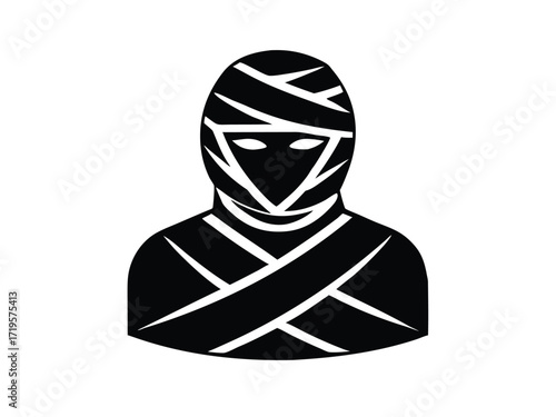 mummy silhouette icon design on white background