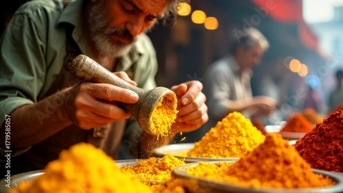 Fototapeta Naklejka Na Ścianę i Meble -  Artistic display of spice production