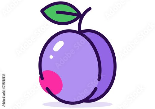 Cute peach illustration with soft colors and playful design elements