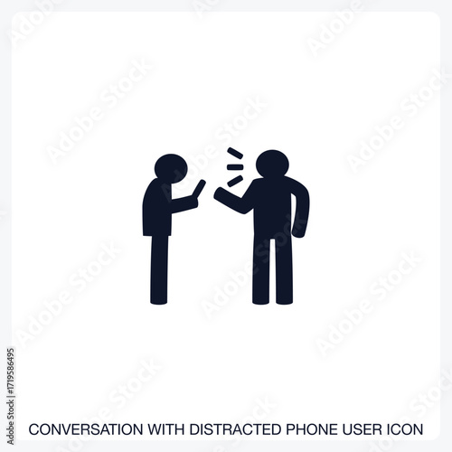 Conversation with Distracted Phone User Icon