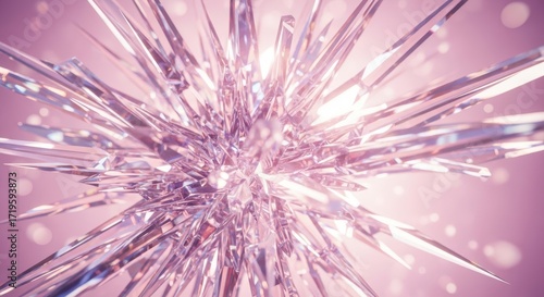 Abstract Crystal Burst Radiating Light and Energy