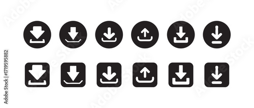 Download vector icon, download sign, Save file symbol. Download document saving, Vector lllustration EPS 10.