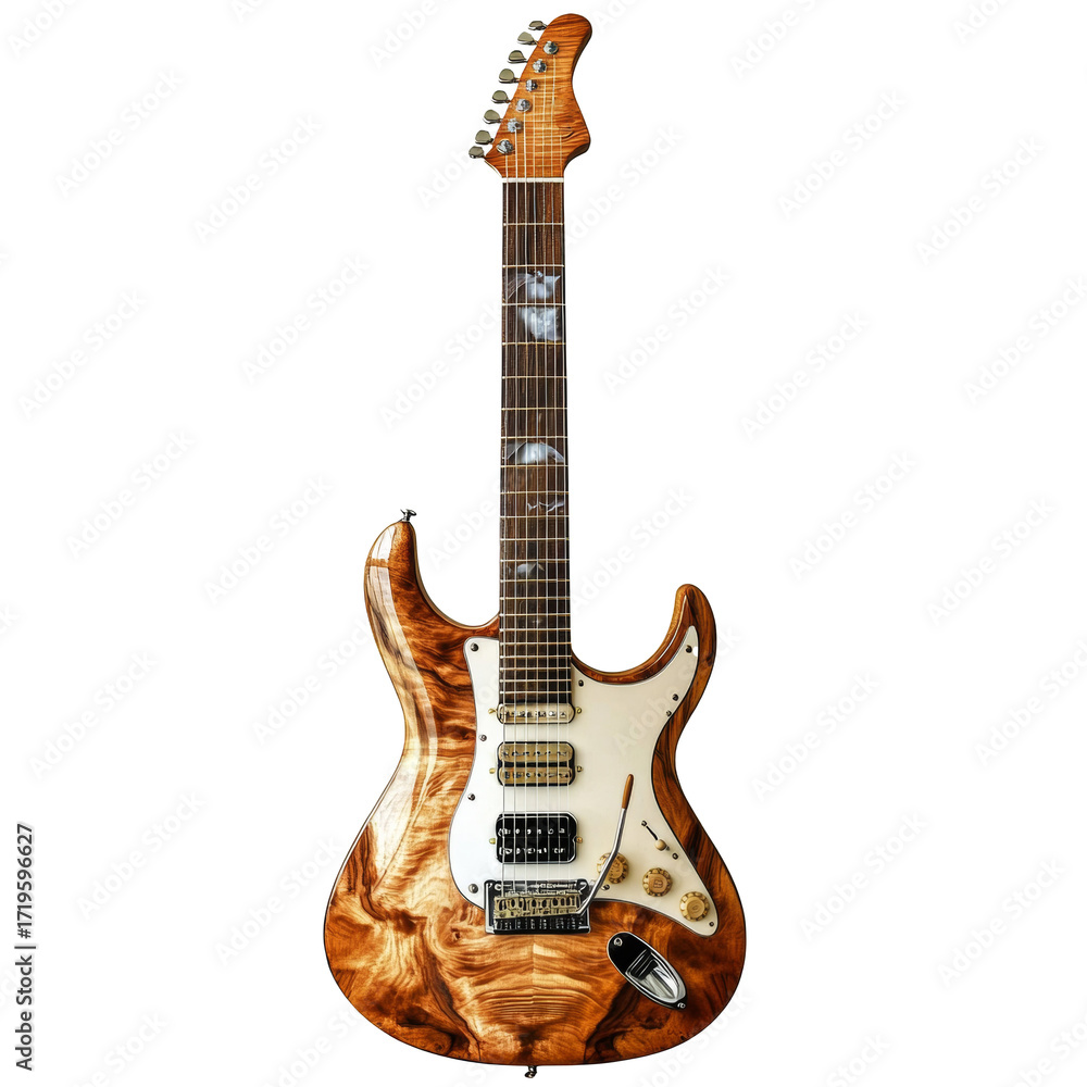 Obraz premium Electric guitar, isolate on transparent white background
