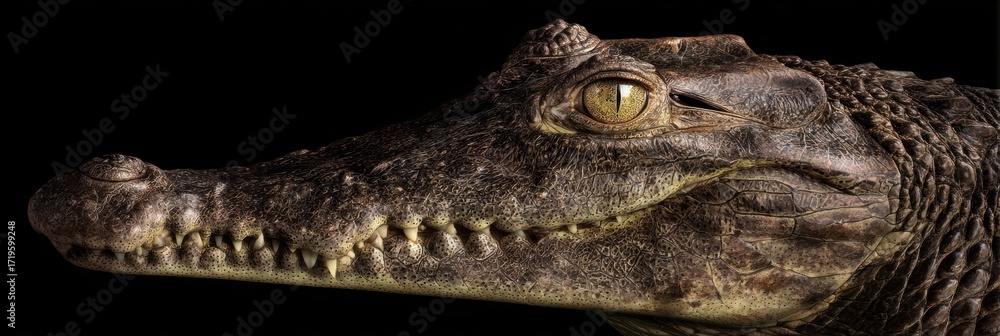 Obraz premium Closeup crocodilian head
