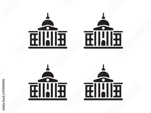 Urban Shopping Arcade,  Contemporary look for retail spaces,  Bulding vector silhouette Single collection, Vector Illustration E0S 