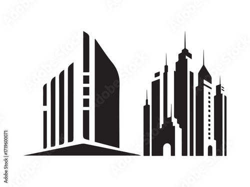 Shopping Mall Front Facade Icon  
Retail commercial building icon with wide entrance and flat roof design, vector illustration eps 10.
  
