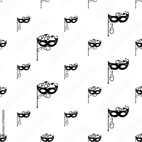 Carnival Mask Icon Seamless Pattern M_2509001