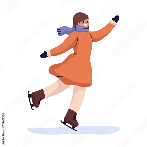 Girl Doing Ice Skating