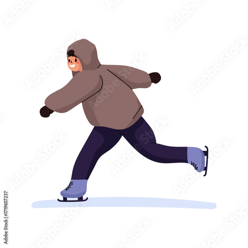 Kid Enjoy Ice Skating