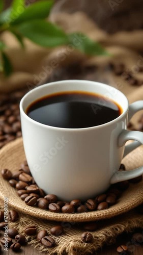 Wallpaper Mural White coffee cup steam Torontodigital.ca