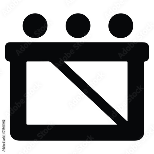 Military symbol squad marker icon in black and white style