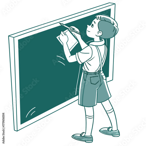 Funny vector cartoon illustration of a female doctor with an X-ray and a syringe