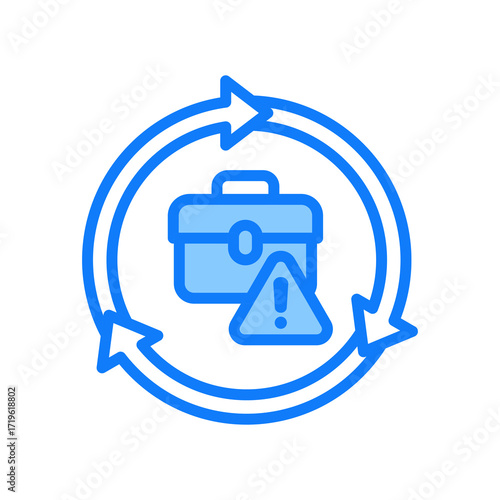 Business Continuity blue icon 