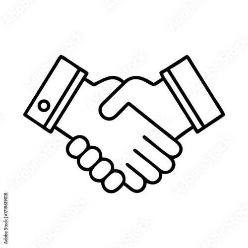Hands shaking in agreement representing the concept of Cryptocurrency  