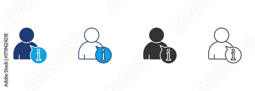 User Info Icon Set Multiple Style Collection