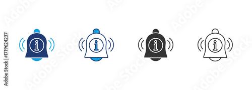Alert Info Icon Set Multiple Style Collection