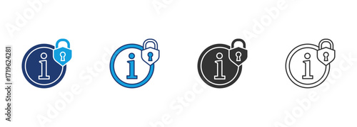 Confidential Icon Set Multiple Style Collection
