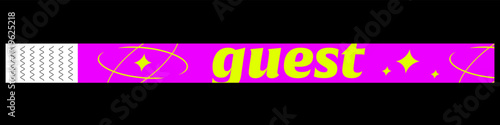 Wristband template. Wristband quest design.