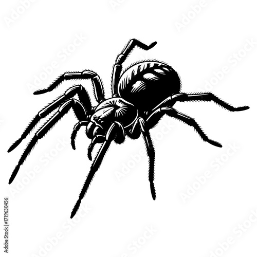 Spider Silhouette, Black & White