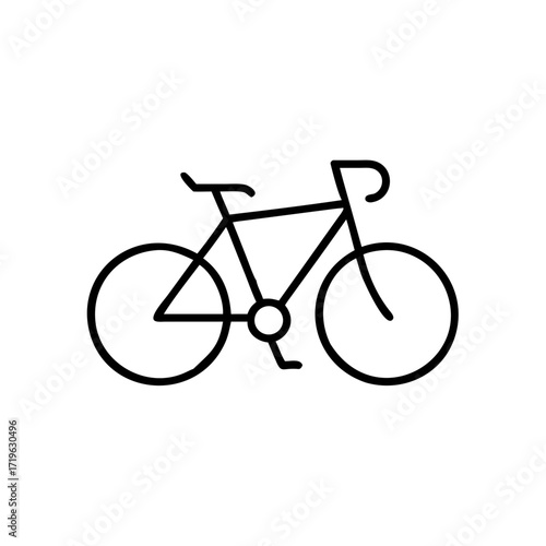 Outline of a bicycle in minimalist design  