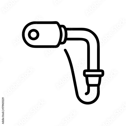 Bathtub spout adapter in minimalist design outline style  
