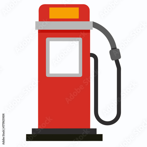 Red gas pump vector illustration isolated fuel station object for your design needs