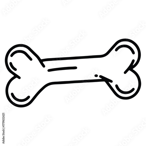 Dog bone illustration for pet food advertising and product design