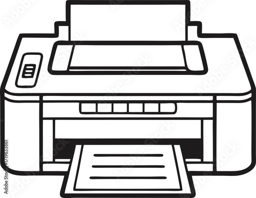 device equipment printer silhouette illustration, machine hardware office tool art

