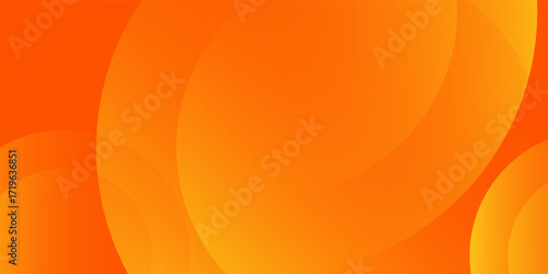 Abstract orange background with circles. Vector illustration