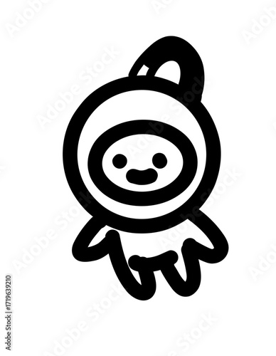 Pilot Cartoon Illustration – Cute Cartoon Pilot Doodle Character for Aviation and Kids Drawing