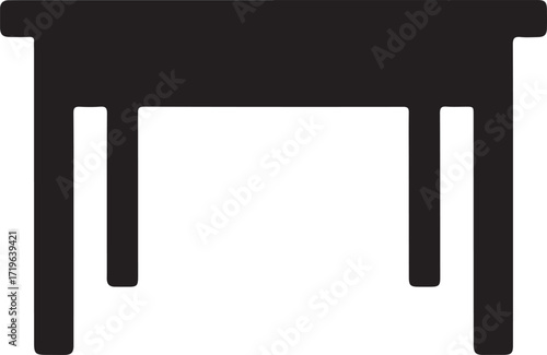 Small Table Silhouette Icon