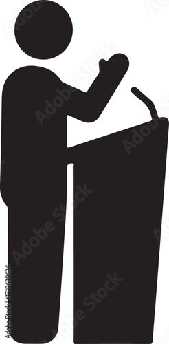 Wallpaper Mural Speaker Podium Silhouette Icon Torontodigital.ca