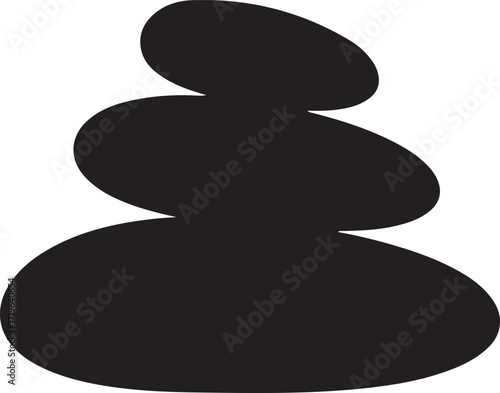 Zen Stones Stacked Silhouette Icon