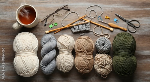 Knitting Supplies and Yarn.