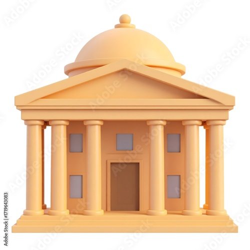 3D Cartoon Museum Building