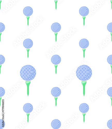 Golf Ball On Tee Icon Seamless Pattern Y_2203003