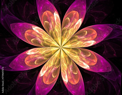 Intricate fractal flower design