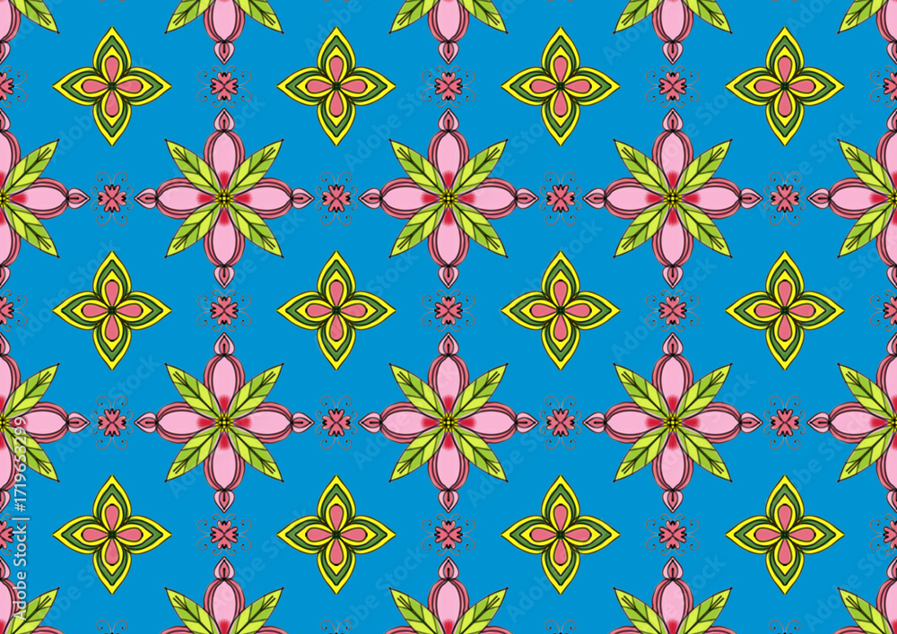 Obraz premium seamless pattern with floral elements