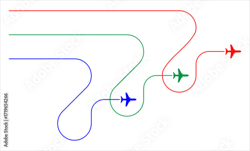 Airplane Flying Formation Y_2411005