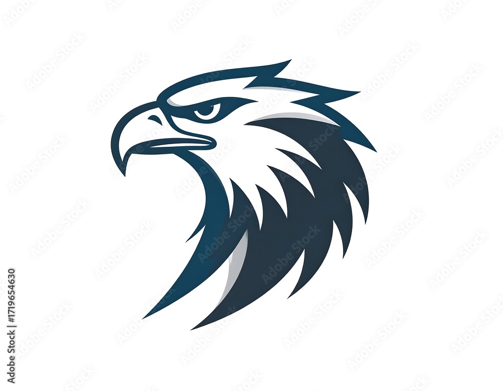 Fototapeta premium Bold graphic of an eagle's head